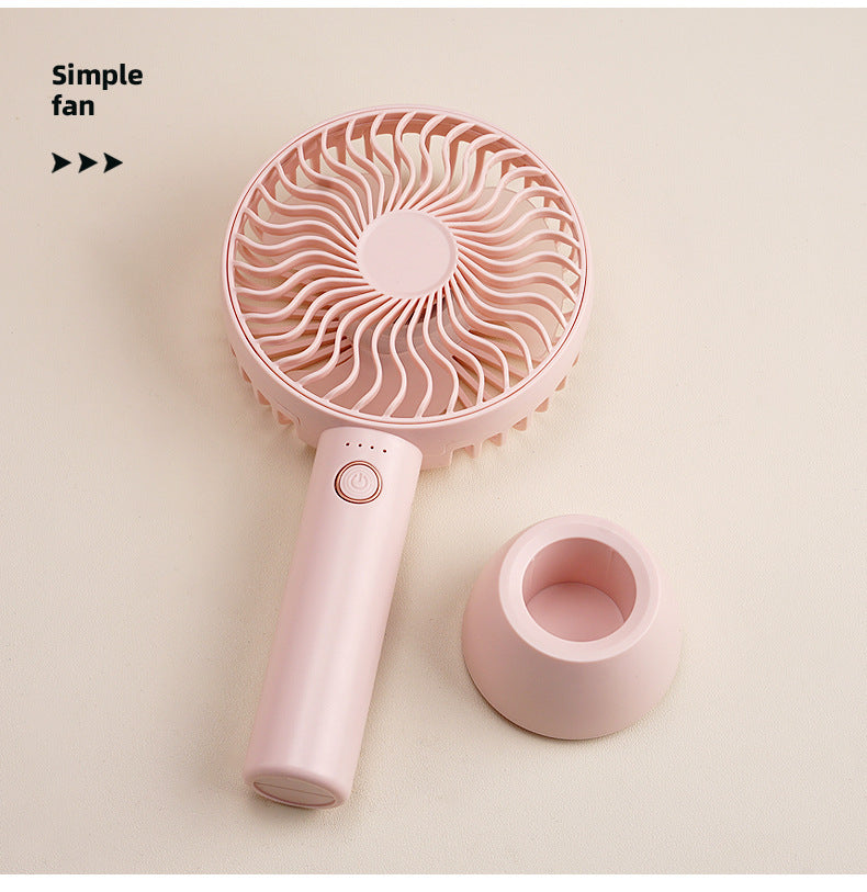 Women's Portable Hand Fan with Ergonomic Handle and Integrated Stand Function Stornfield