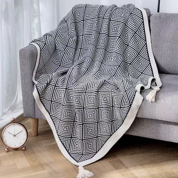 Home Decor Textured Knit Throw Blankets