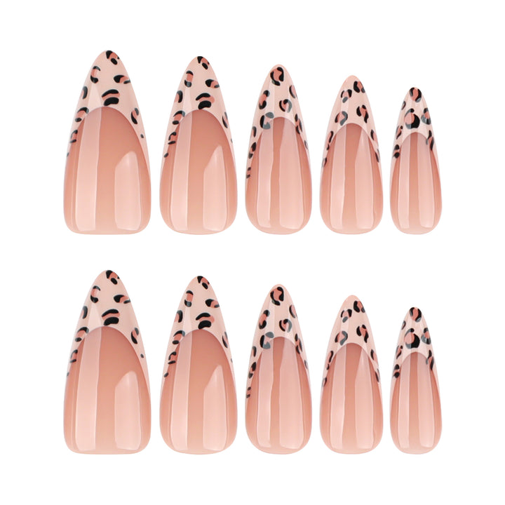 Artistic Stiletto Nails with Animal Pattern Stornfield