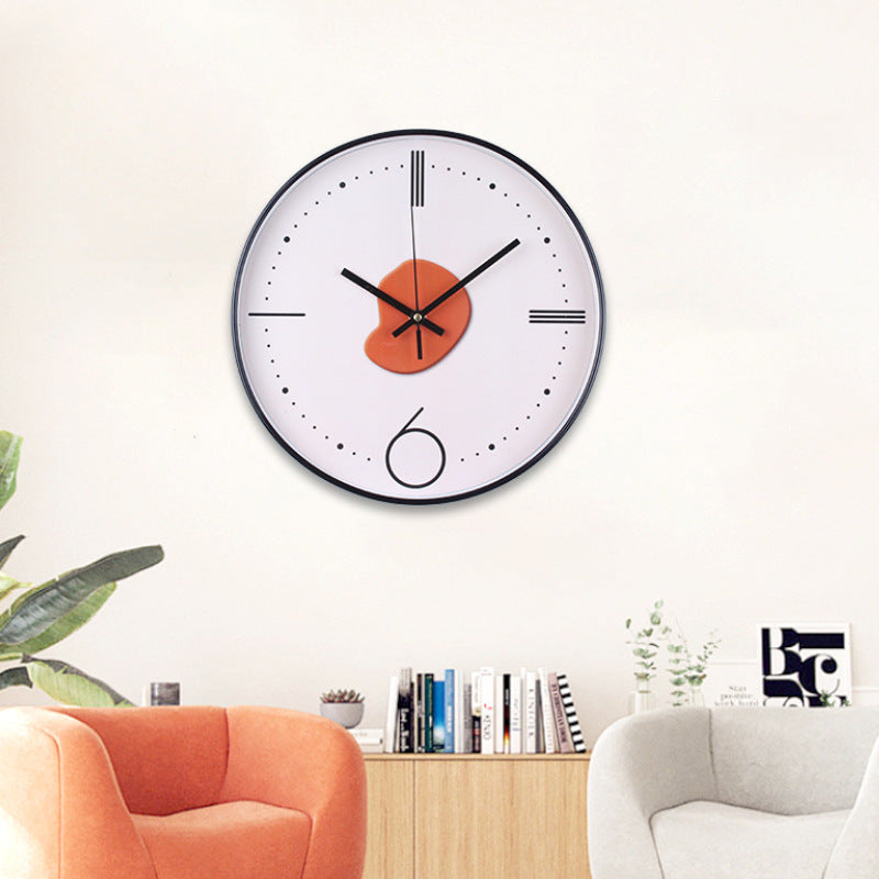 Wall clock with elegant leaf pattern Stornfield