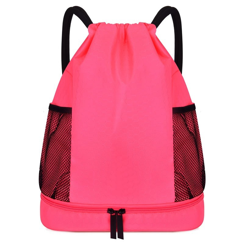 Lightweight Hexagonal Pattern Drawstring Backpack Stornfield