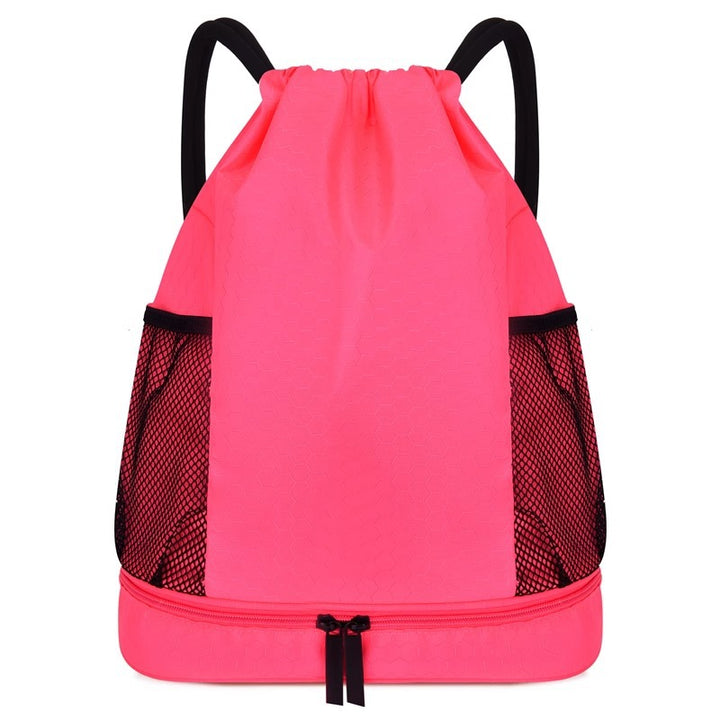 Lightweight Hexagonal Pattern Drawstring Backpack Stornfield