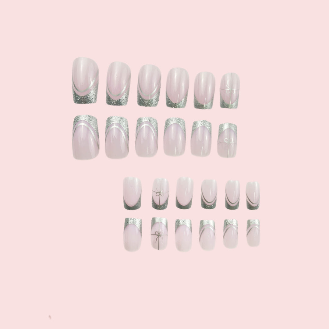Elegant French Tip Press-On Nail Extensions Stornfield