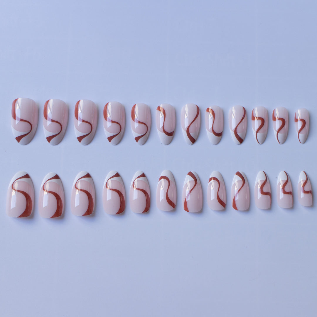 Artistic Swirl Pattern Nail Art Set