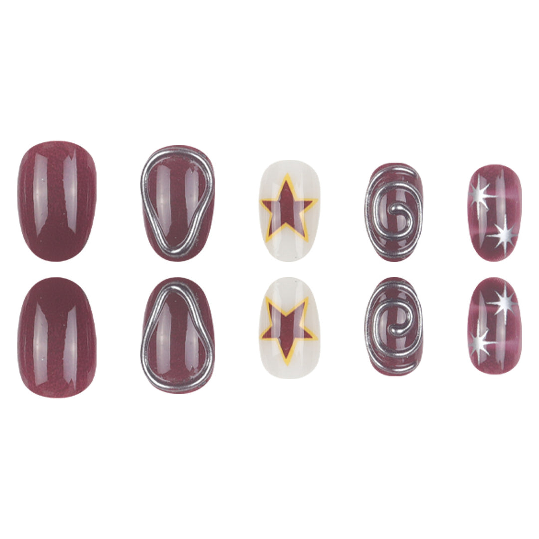 Starry Patterned Stiletto Press-On Nails Stornfield