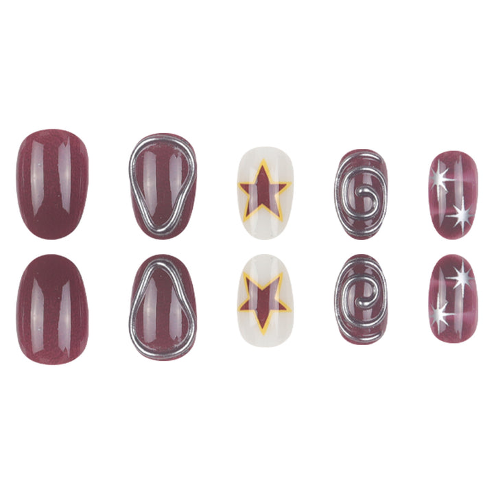 Starry Patterned Stiletto Press-On Nails Stornfield