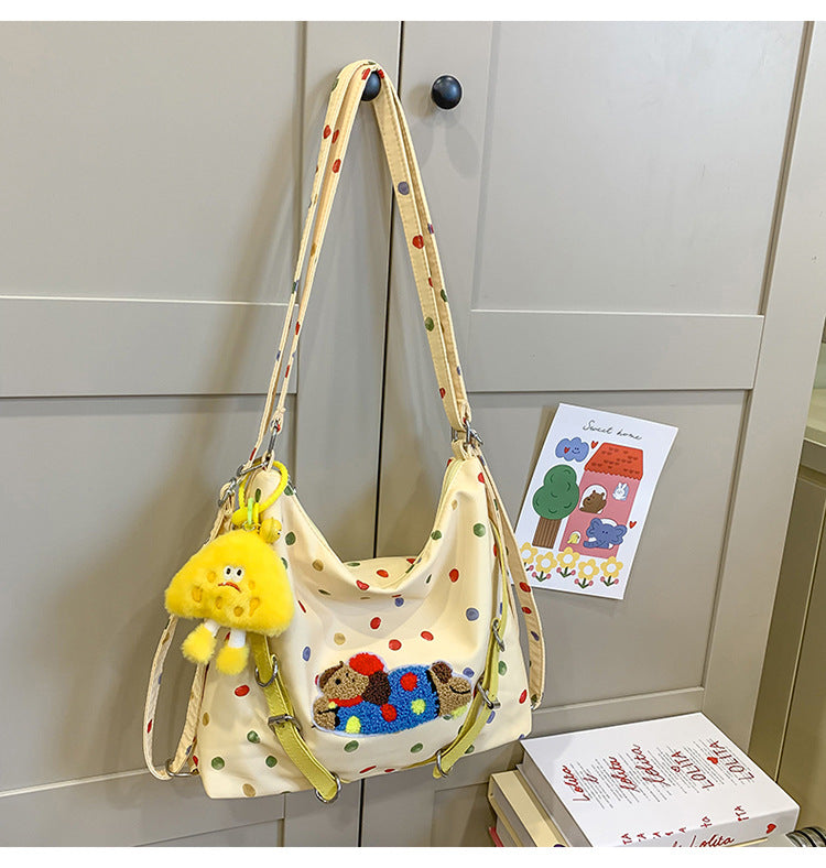 Playful Polka Dot Plush Crossbody Bag Stornfield