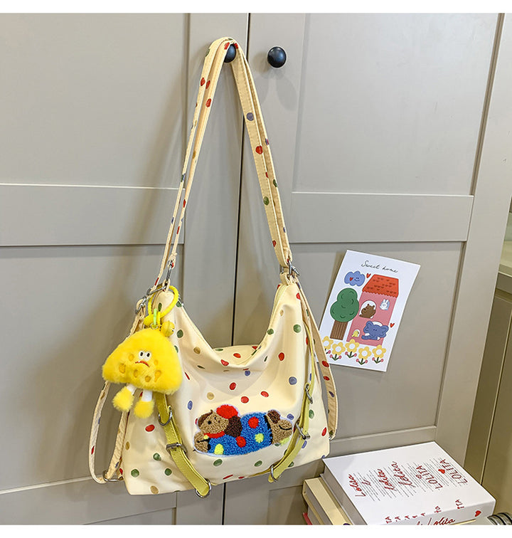 Playful Polka Dot Plush Crossbody Bag Stornfield