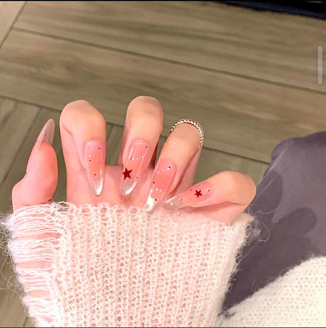 Star-Patterned Elegant Press-On Nail Set Stornfield