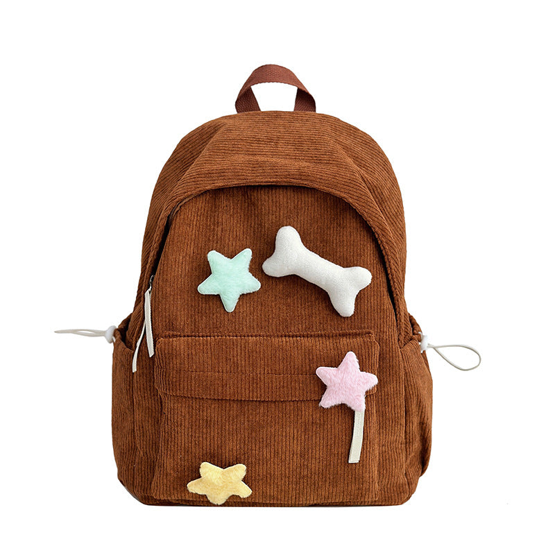 Cute Corduroy School Backpack Stornfield