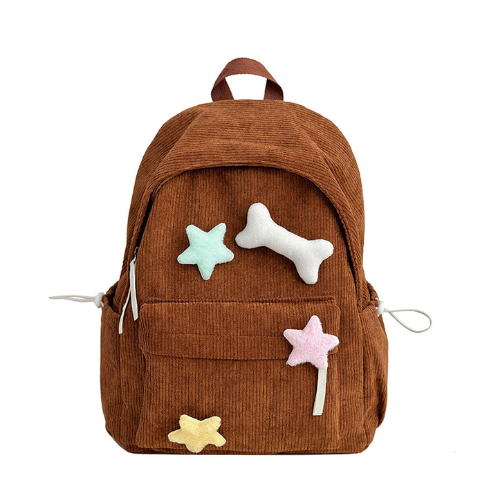 Cute Corduroy School Backpack Stornfield