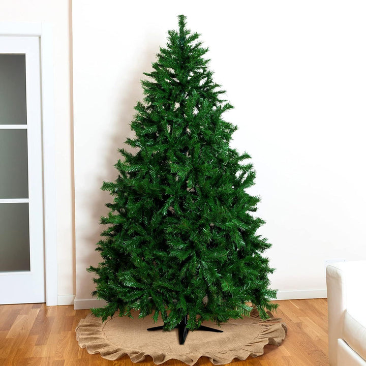 Rustic Christmas tree skirt with ruffle detail Stornfield