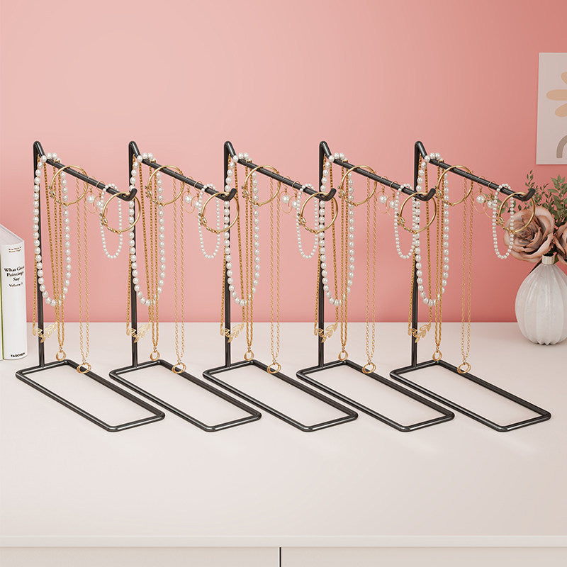 Metal T-Bar Jewelry Display Stand Pair
