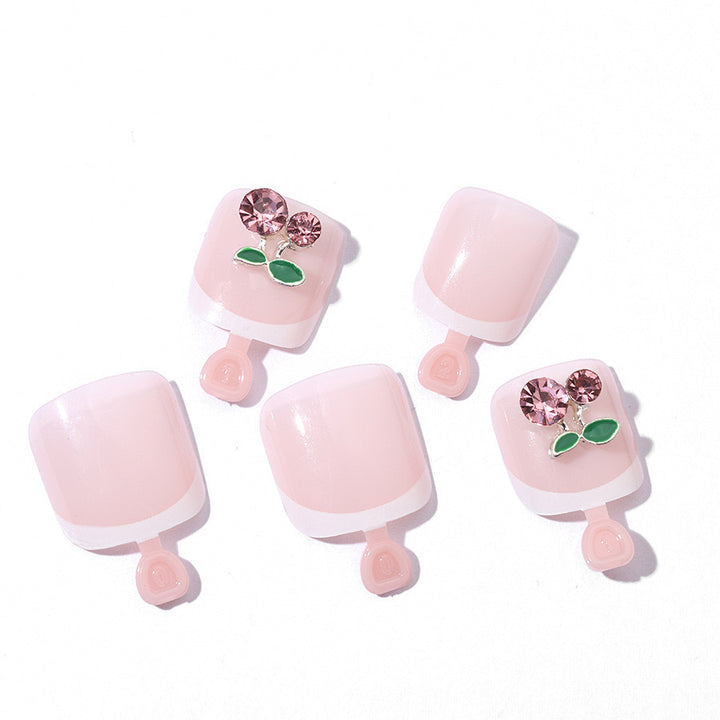 Nail art set with playful floral design Stornfield
