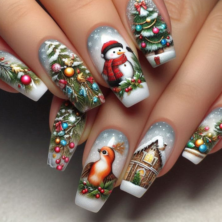 Themed Holiday Nail Art Extensions Stornfield