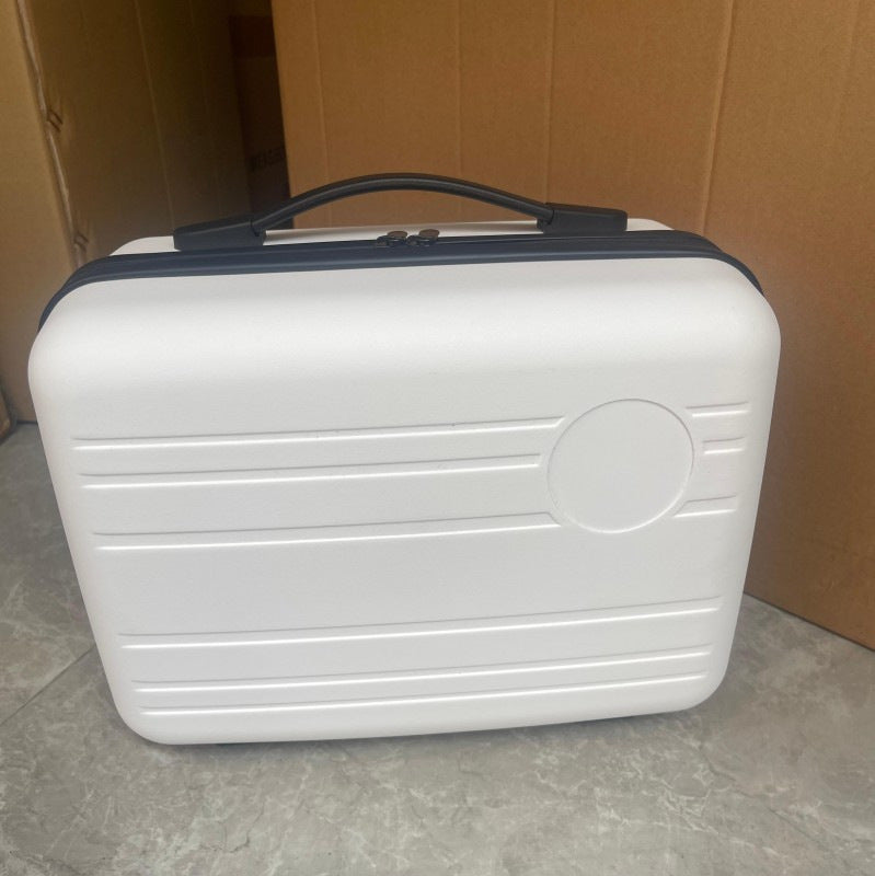 compact hardshell travel carry case with top handle and reinforced ridged shell Stornfield