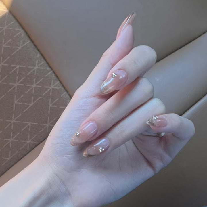 Elegant Glitter-Accent Press-On Nail Set Stornfield