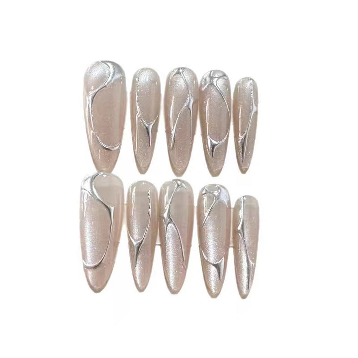 Elegant Abstract Art Press-On Nails Stornfield
