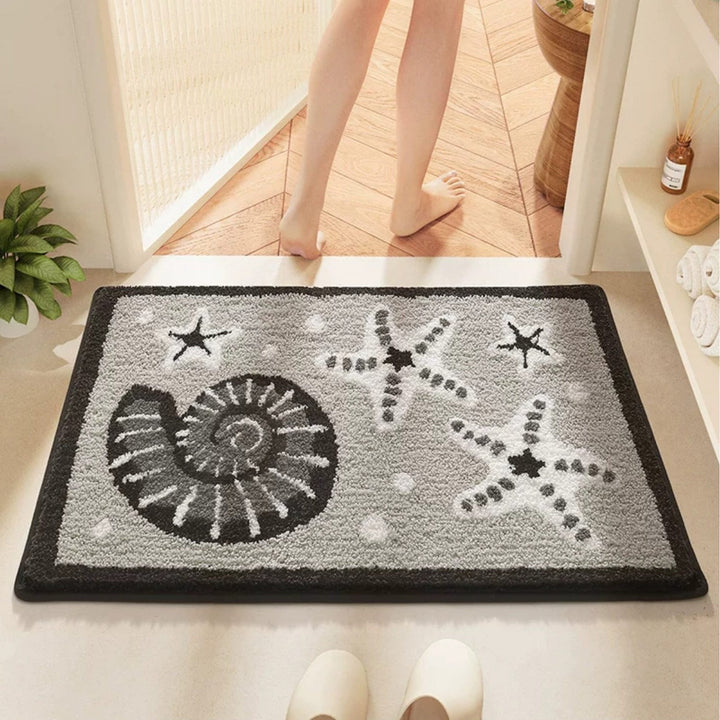 Nautical-Themed Cotton Bath Mat