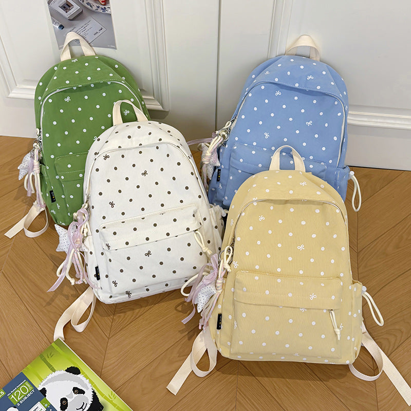 Casual Polka Dot Patterned Backpack Stornfield