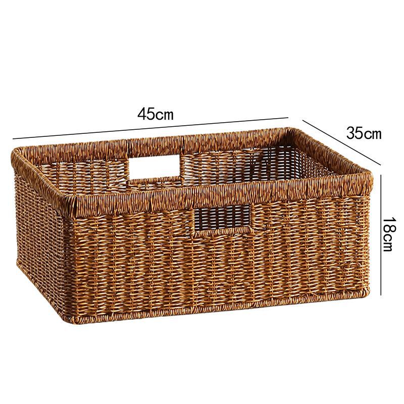 Handwoven Storage Basket with Cutout Handles Stornfield