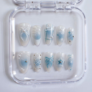 Decorative Press-On Nail Art Set with Unique Designs Stornfield