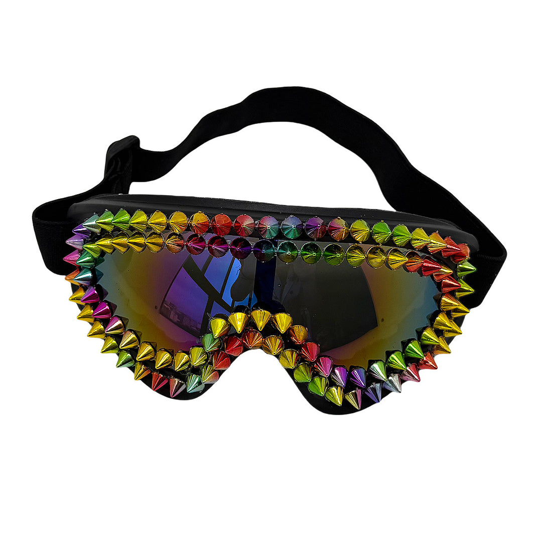 Ladies extravagant ski goggles with colorful studs Stornfield