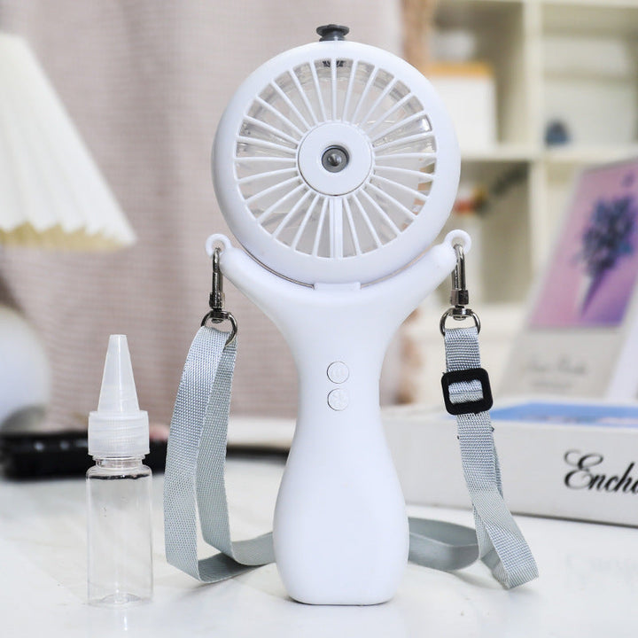Women's Portable Mini Fan with Spray Function and Flexible Mounting System Stornfield