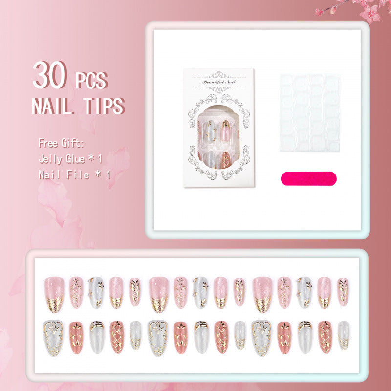 Decorative Elegant Press-On Nails Set