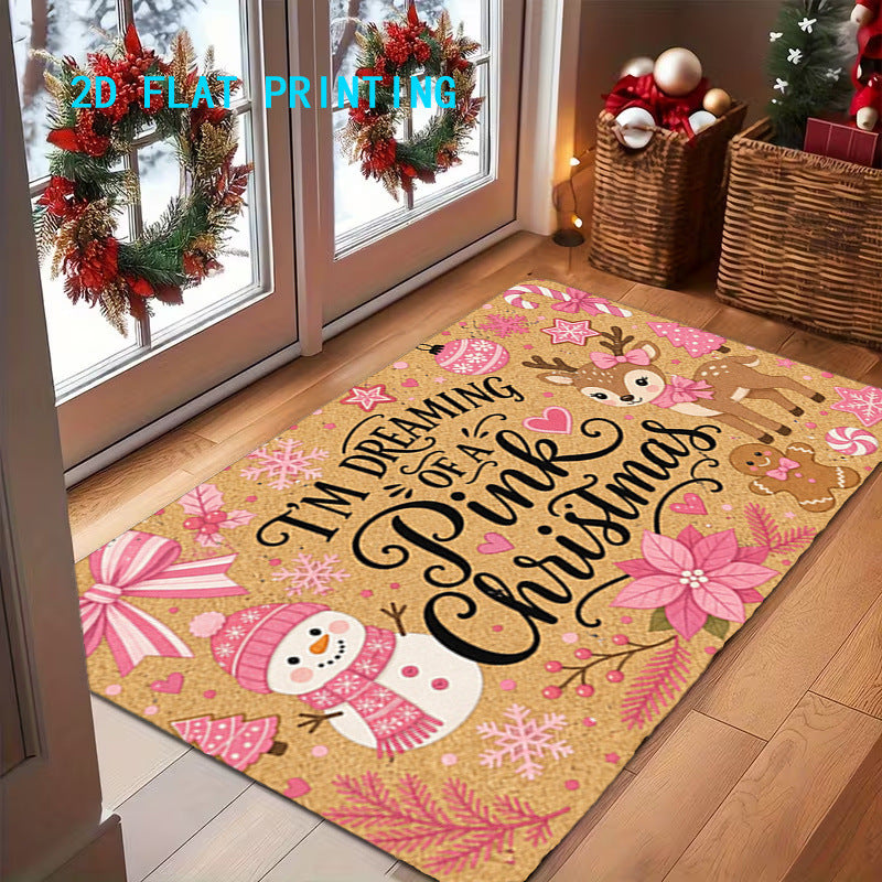 Holiday-Themed Decorative Entry Mat