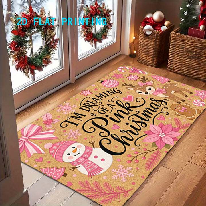 Holiday-Themed Decorative Entry Mat
