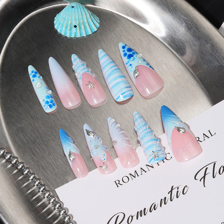 Sea-Inspired Press-On Nail Set Stornfield