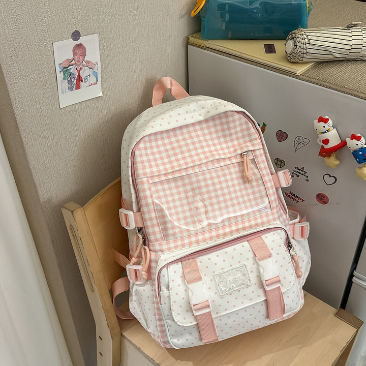 Charming Plaid Patterned Backpack Stornfield