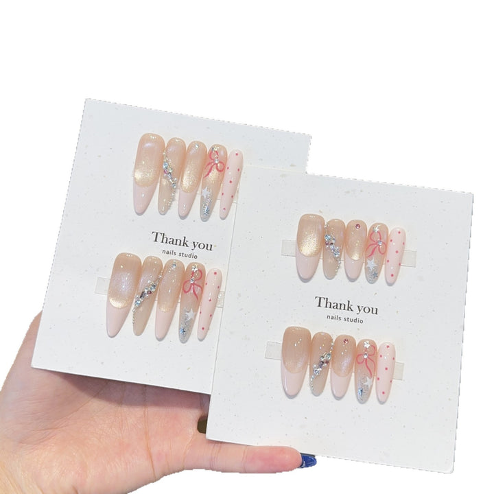 Creative Art Nail Tips with Glitter Accents Stornfield