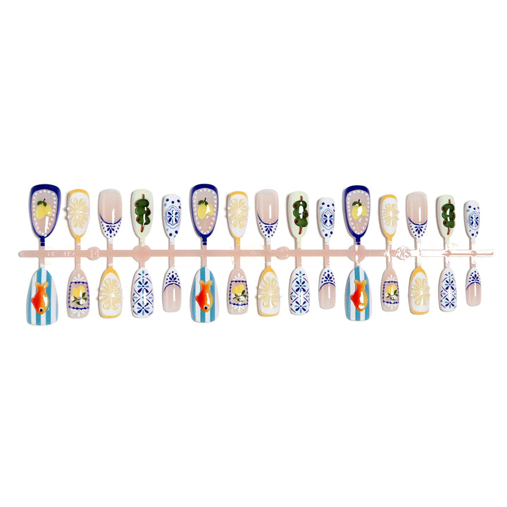 Artful nail tips with hand-drawn designs Stornfield
