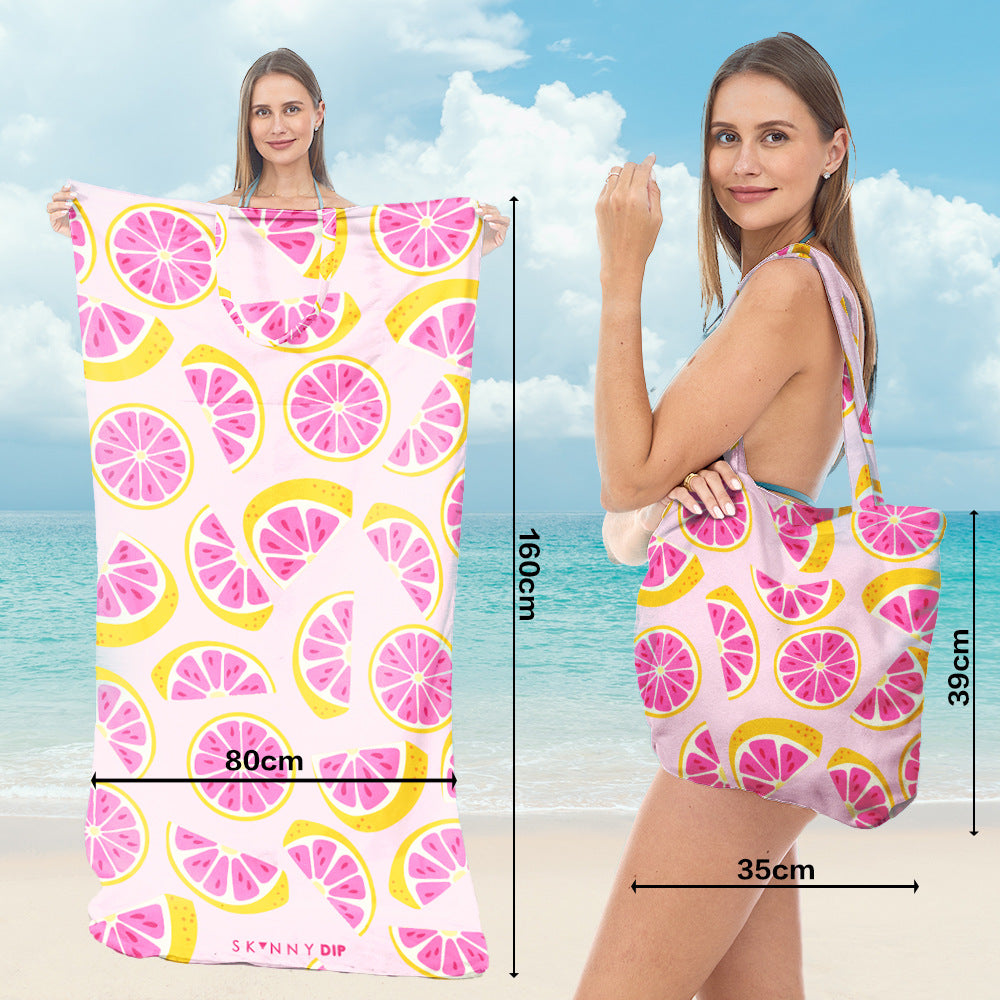 Beach towel with stylish tote bag Stornfield