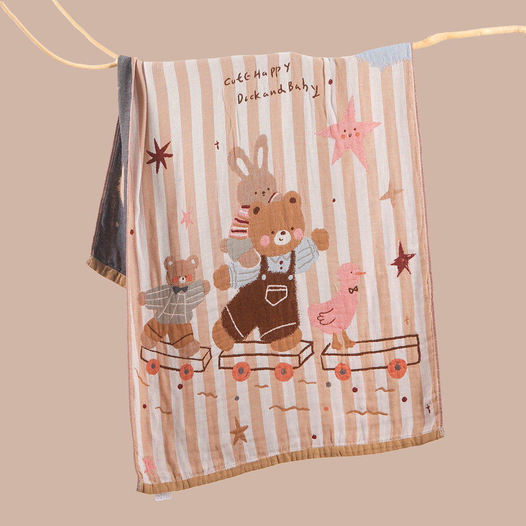 Women's throw blanket with enchanting landscape motif Stornfield