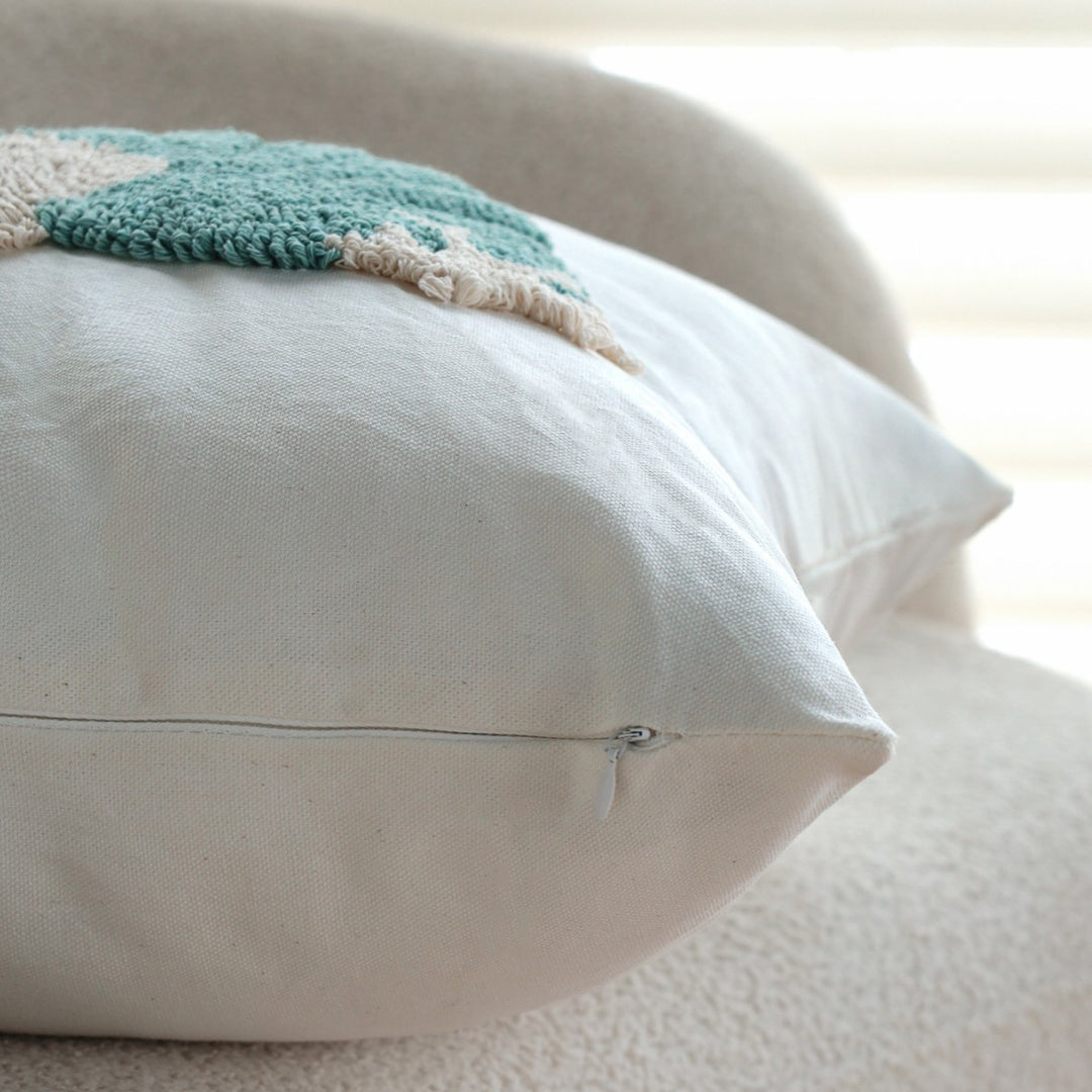 Elegant decorative pillow with coral-shaped design