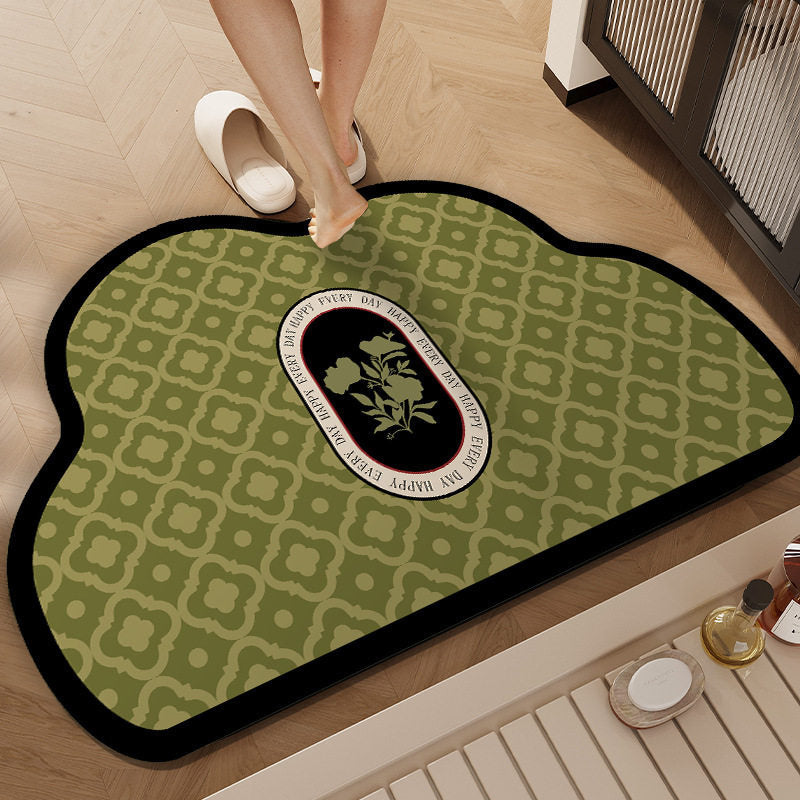 Floral Pattern Bath Mat