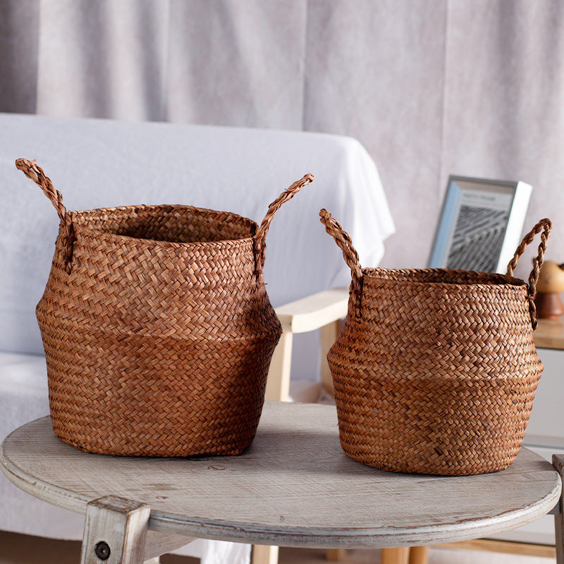 Handwoven Natural Fiber Storage Basket Stornfield