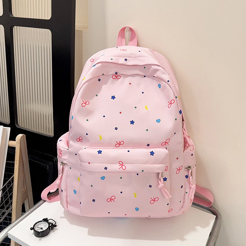 Fun Character Print School Backpack