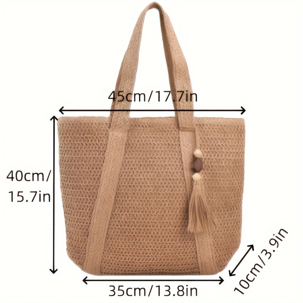 Macrame Tote with Woven Design Stornfield