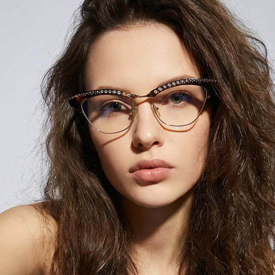 Women's Cat Eye Glasses with Elegant Glitter Details Stornfield