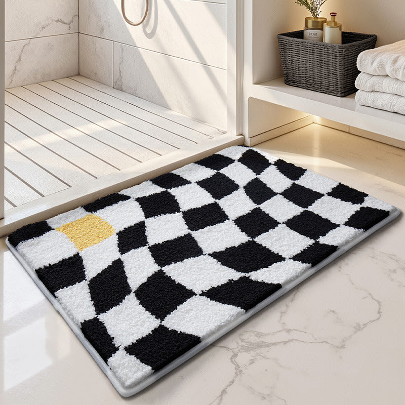 Luxurious Checkered Bath Mat Stornfield