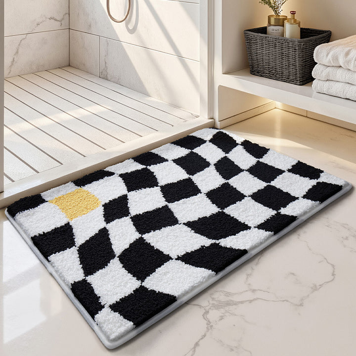 Luxurious Checkered Bath Mat Stornfield