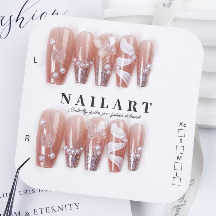 Artistic 3D Butterfly Press-On Nail Set Stornfield