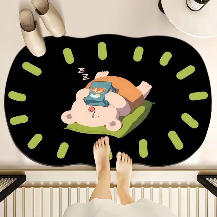 Cartoon Dog-Themed Floor Mat