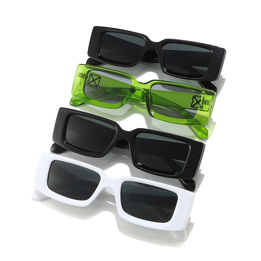 Oversized Geometric Sunglasses with Decorative Metal Accents Stornfield