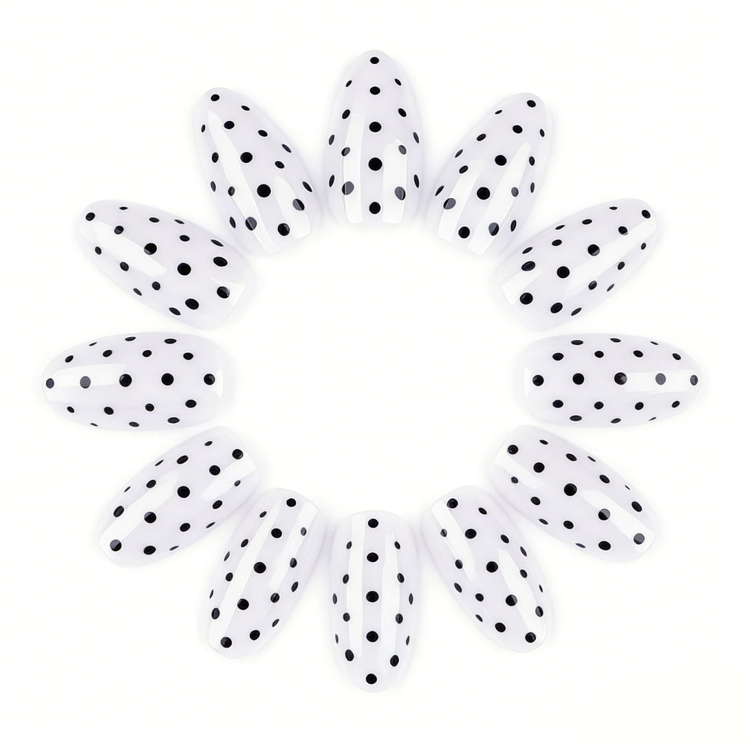Elegant Polka Dot Press-On Nail Enhancements Stornfield
