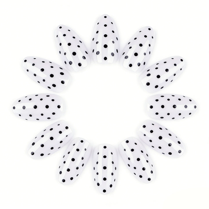 Elegant Polka Dot Press-On Nail Enhancements Stornfield